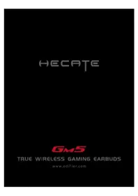 Notice EDIFIER HECATE GM5 耳栓