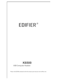 Notice EDIFIER K6500 Casque