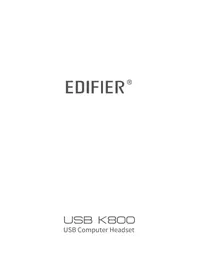 Notice EDIFIER USB K800 Casque