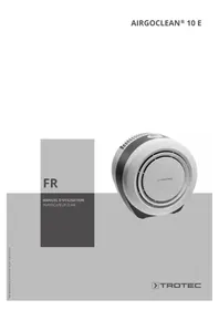 Notice TROTEC AIRGOCLEAN 10 E Purificateur d'air