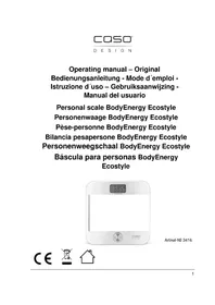Notice CASO BODY ENERGY ECOSTYLE Balance