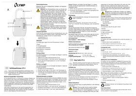 Notice OLYMPIA ST 4 Coffre-fort