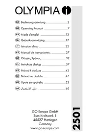 Notice OLYMPIA 2501 Calculator