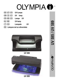 Notice OLYMPIA UV 589 Compteuse de pièces et de billets