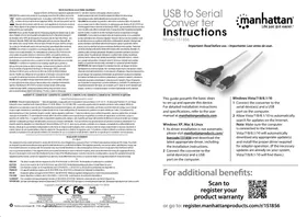 Notice MANHATTAN 151856 Accessoire informatique