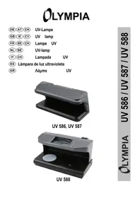 Notice OLYMPIA UV 586 Compteuse de pièces et de billets