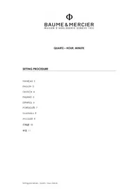 Notice BAUME & MERCIER PROMESSE 10159 Montre