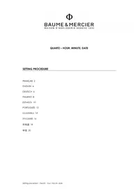 Notice BAUME & MERCIER CLASSIMA 10325 Montre