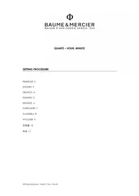 Notice BAUME & MERCIER HAMPTON 10629 Montre
