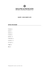 Notice BAUME & MERCIER CLASSIMA 10335 Montre