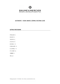 Notice BAUME & MERCIER 10587 Montre