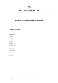 Notice BAUME & MERCIER CLIFTON CLUB 10337 Montre