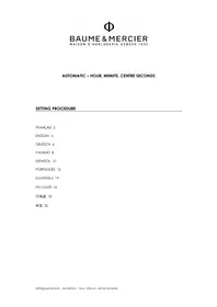 Notice BAUME & MERCIER PROMESSE 10182 Montre