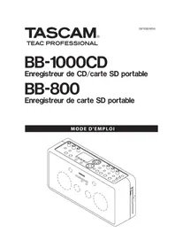 Notice TASCAM BB1000CD Enregistreur audio