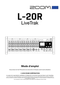 Notice ZOOM LIVETRAK L20R Enregistreur audio