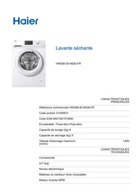 Notice HAIER HWD80B14636 Sèche-linge