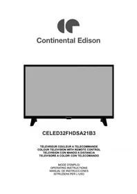 Notice CONTINENTAL EDISON CELED32FHDSA21B3 Televisione