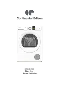 Notice CONTINENTAL EDISON CESL7PCW3 Sèche-linge