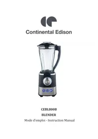 Notice CONTINENTAL EDISON CEBL800B Blender