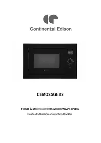 Notice CONTINENTAL EDISON CEMO25GEB2 Microwaves