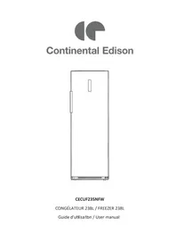 Notice CONTINENTAL EDISON CECUF235NFW Congélateur