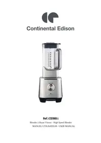 Notice CONTINENTAL EDISON CESB01 Blender