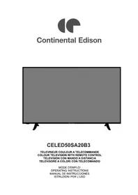 Notice CONTINENTAL EDISON CELED50SA20B3 Televisione
