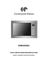 Notice CONTINENTAL EDISON CEMO25GE2 Microwaves