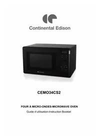 Notice CONTINENTAL EDISON CEMO34CS2 Microwaves