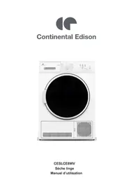 Notice CONTINENTAL EDISON CESLCE8WV Sèche-linge