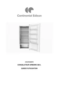 Notice CONTINENTAL EDISON CECUF390NFW Congélateur