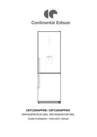 CONTINENTAL EDISON CEFC295APPDIX - Réfrigérateur