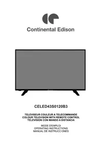 Notice CONTINENTAL EDISON CELED43S0120B3 Televisión