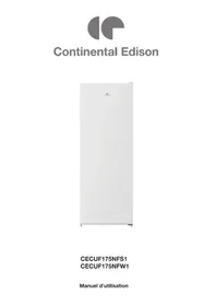 Notice CONTINENTAL EDISON CECUF175NFS1 Congélateur