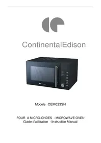 Notice CONTINENTAL EDISON CEMO23SN Microwaves