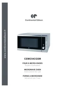 Notice CONTINENTAL EDISON CEMO34CGSM Microwaves