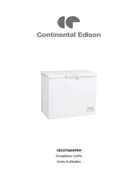 Notice CONTINENTAL EDISON CECCF260APEW Congélateur