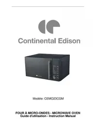 Notice CONTINENTAL EDISON CEMO23CGM Microwaves