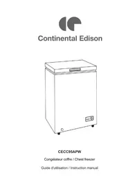 Notice CONTINENTAL EDISON CECC95APW Congélateur