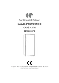 Notice CONTINENTAL EDISON CEWC200PB Cave à vin