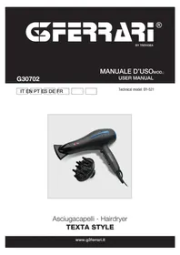Notice G3 Ferrari TEXTA STYLE G30702 Sèche cheveux