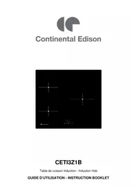 Notice CONTINENTAL EDISON CETI3Z1B Cuisinière