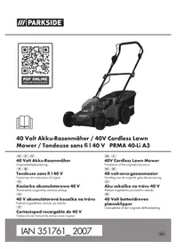 Notice PARKSIDE PRMA 40LI A3 Tondeuse à gazon