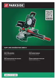 Notice PARKSIDE PZKS 2000 A1 Scie électrique