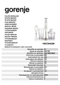Notice GORENJE HBC564QW Mixeur plongeant