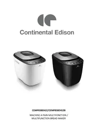 Notice CONTINENTAL EDISON CEMP838DIG2B Machine à pain