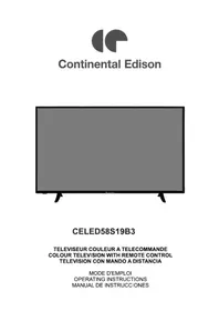 Notice CONTINENTAL EDISON CELED58S19B3 Televisión