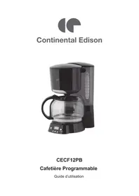 Notice CONTINENTAL EDISON CECF12PB Machine à café