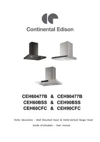 Notice CONTINENTAL EDISON CEH90477B Hotte