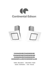 Notice CONTINENTAL EDISON CEHDI9450FULLIX9 Hotte